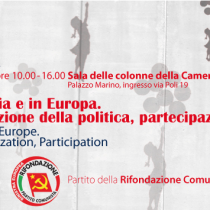 La sinistra in Italia e in Europa, Roma, 20 settembre con Garnier, Bierbaum, Primikiris