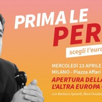 Oggi a Milano apertura campagna elettorale L’Altra Europa con Tsipras