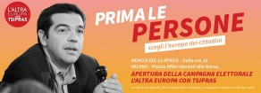 Oggi a Milano apertura campagna elettorale L’Altra Europa con Tsipras