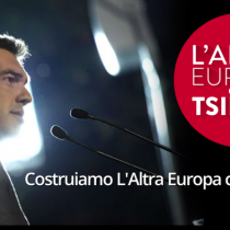 VOLANTINO E MANIFESTO – Alle europee Rifondazione sostiene la lista L’altra Europa con Tsipras