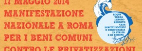In difesa dei beni comuni e contro le privatizzazioni: Prc in piazza il 17 maggio