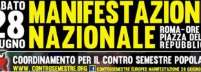 Contro Renzi e Bruxelles. A Roma manifestazione il 28 giugno
