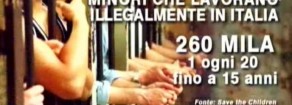260 mila minori al lavoro dai 7 ai 15 anni in Italia