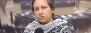 Mi sono alzata sì, davanti alla bandiera della pace