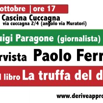Venerdì 3 ottobre Ferrero a Milano presenta “La truffa del debito pubblico”, intervistato da Gianluigi Paragone