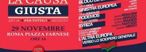 “L’Altra Europa” in piazza il 29 novembre con le sinistre UE