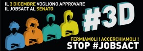 Sciopero sociale, tutte/i al Senato il 3 dicembre contro il jobs act