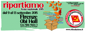 Ripartiamo! A Firenze la Festa nazionale di Rifondazione. Sabato dibattito con Ferrero, Bolini, Civati, Fassina e Fratoianni