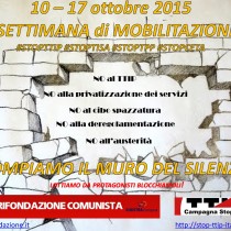 10-17 ottobre, settimana di mobilitazione #stopTTIP #stopTISA #stopTPP #stopCETA