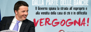 Mutui, Prc: «Vergognoso provvedimento possibilità espropri dopo 7 rate non pagate: governo amico delle banche!»