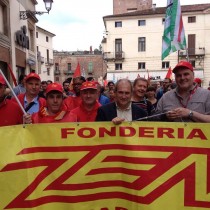 Ferrero a Vicenza per lo sciopero dei metalmeccanici