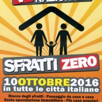 10 ottobre Giornata nazionale Sfratti zero