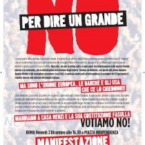 2 dicembre: chiudiamo campagna per NO sociale davanti all’ambasciata tedesca