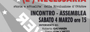 1917-2017 La rivoluzione (è) necessaria. Incontro a Vicenza sabato 4 marzo