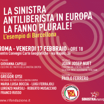 Sinistra antiliberista in Europa. L’esempio di Barcellona. Venerdì 17 iniziativa a Roma con Gysi e Nuet