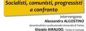 Sinistra plurale. Iniziativa unitaria a Torino mercoledì 15 febbraio