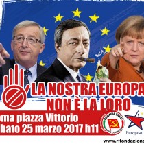 Sabato 25 in piazza contro l’Europa di Maastricht