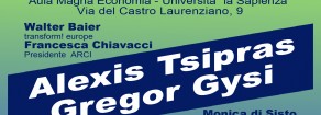 Giovedì 23 marzo a Roma convegno con Tsipras, Gysi, Ferrero, Landini