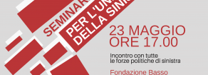 Per l’unità della sinistra. Incontro con tutte le forze politiche di sinistra