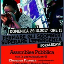 Fermare gli sgomberi. Superare l’emergenza abitativa. Assemblea pubblica con Eleonora Forenza domenica 29 ottobre a Roma