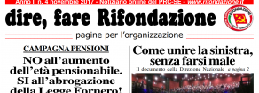 Nuovo numero di Dire, fare Rifondazione