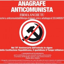 Anagrafe anticomunista, Acerbo: «Serve per rilegittimare fascismo e nazismo»