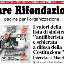 Nuovo numero di “Dire, fare Rifondazione”. Febbraio 2018