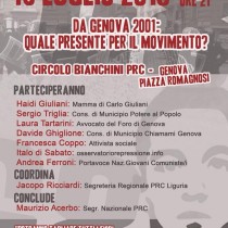 Oggi e domani a Genova per ricordare Carlo Giuliani e continuare a chiedere verità e giustizia per la mattanza del 2001