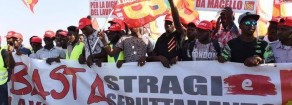 Acerbo e Forenza in manifestazione a Foggia: contro il caporalato e il razzismo. Cancellare l.Bossi-Fini