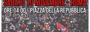 10 NOVEMBRE, MANIFESTAZIONE NAZIONALE A ROMA
