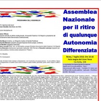 No all’Autonomia Regionale Differenziata! Assemblea nazionale