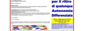 No all’Autonomia Regionale Differenziata! Assemblea nazionale