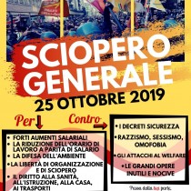 Rifondazione Comunista sostiene sciopero generale dei sindacati di base 25 ottobre