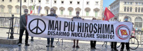 Acerbo (Prc-Se): 75° Hiroshima, striscioni di Rifondazione per chiedere a governo e parlamento firma trattato per messa al bando armi nucleari