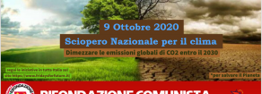 Sciopero nazionale per il clima il 9 ottobre.