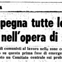 Terremoto 1980: alle emergenze risponde sempre la solidarietà sociale