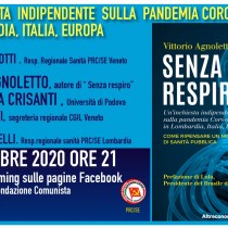 Covid: diretta con Crisanti e Agnoletto su pagina facebook di Rifondazione Comunista