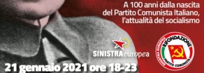 Rifondazione Comunista, 21 gennaio 2021: iniziative per il centenario a Livorno e Torino e un convegno europeo in diretta su facebook