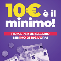 SALARIO MINIMO: 10 EURO È IL MINIMO