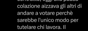ACERBO (PRC): IMPRENDITORE ANNUNCIA LICENZIAMENTO OPERAIO CHE VOTA SI