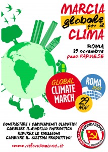 clima 29 novembre manifesto prc davanti 121115x291115