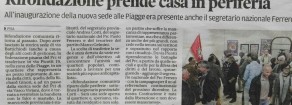 Pisa: come si apre una nuova sede di Rifondazione Comunista