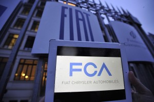 La sede della FIAT a Torino, nel giorno della nascita di Fiat Chrysler Automobiles