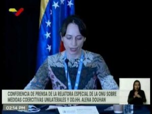 Venezuela: La relatrice speciale dell’ONU, Alena Douhan, sulla situazione dei diritti umani e gli effetti delle sanzioni coercitive e unilaterali sulla popolazione