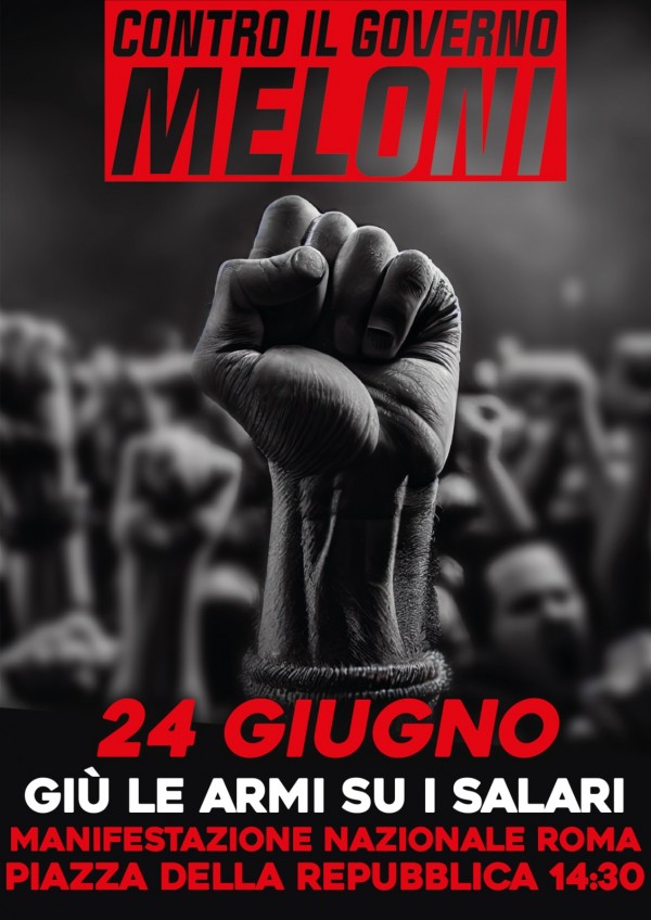 manifestazione contro meloni