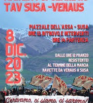 In marcia l’8 dicembre in Valsusa per una giornata di lotta e di resistenza contro il Tav