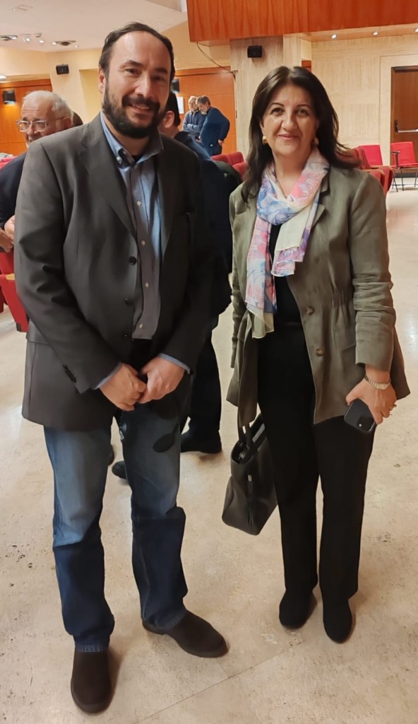 Maurizio Acerbo con Pervin Buldan, co-presidente Dem Parti